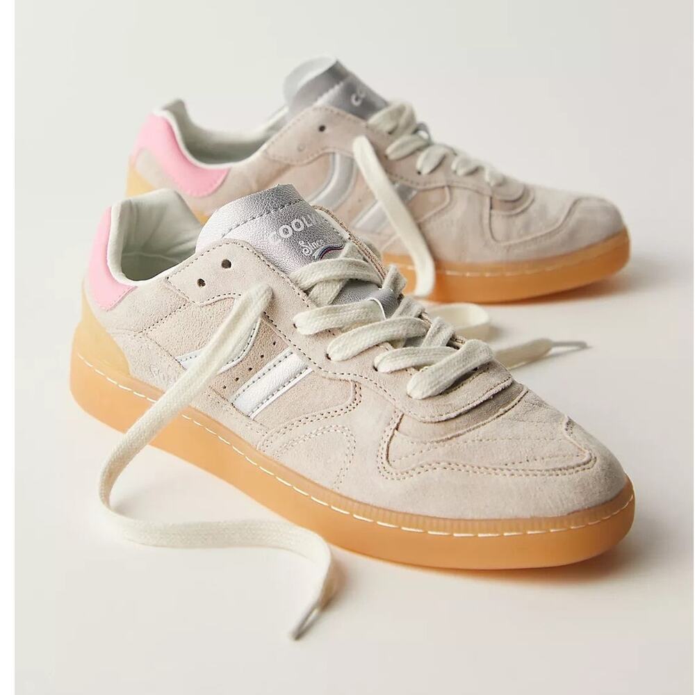 Coolway Womens 10 Goal Sneakers Ice Silver Retro Sport Low Top Lace Up Casual